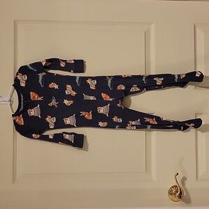 Old Navy Blue Animal Print Footie, 2T